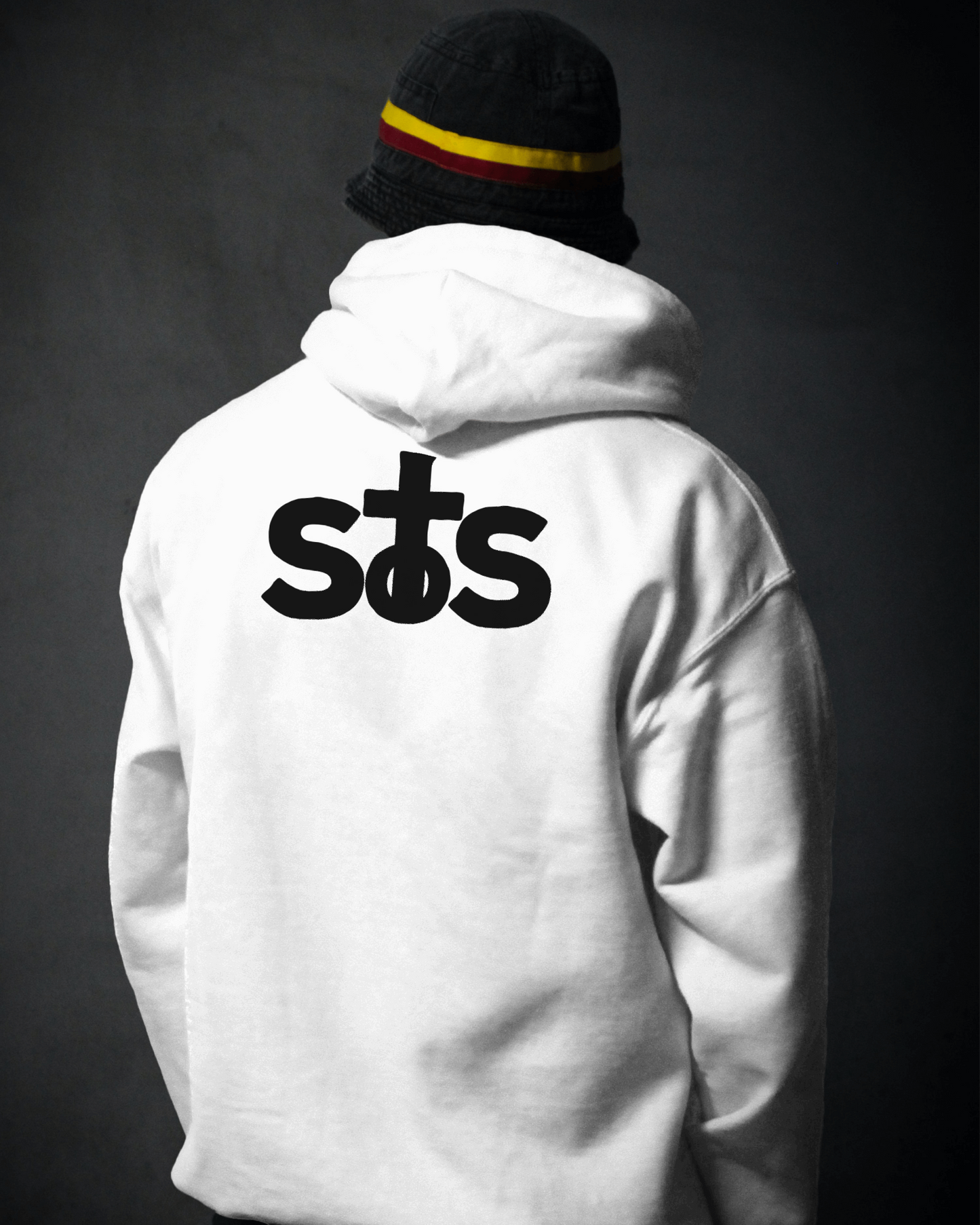 SOS Back Piece Hoodie (White)