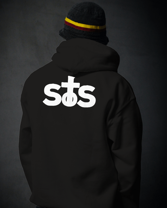 SOS Back Piece Hoodie (Black)