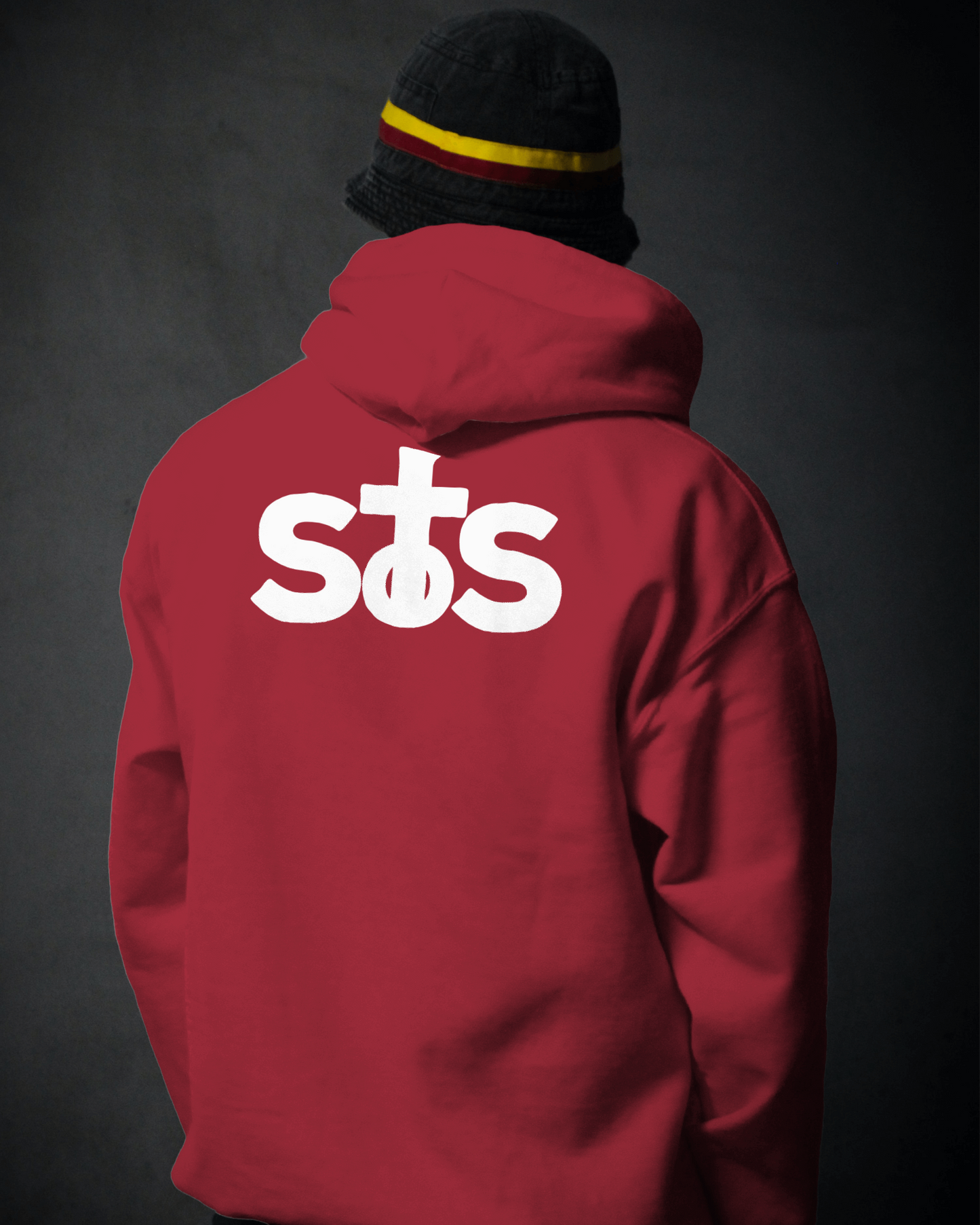 SOS Back Piece Hoodie (Red & White)