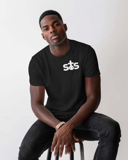 SOS Chest Piece Tee (Black)