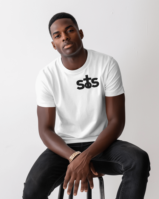 SOS Chest Piece Tee (White)